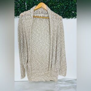 Roxy knitted bohemian beach long popcorn style cardigan sweater size XL